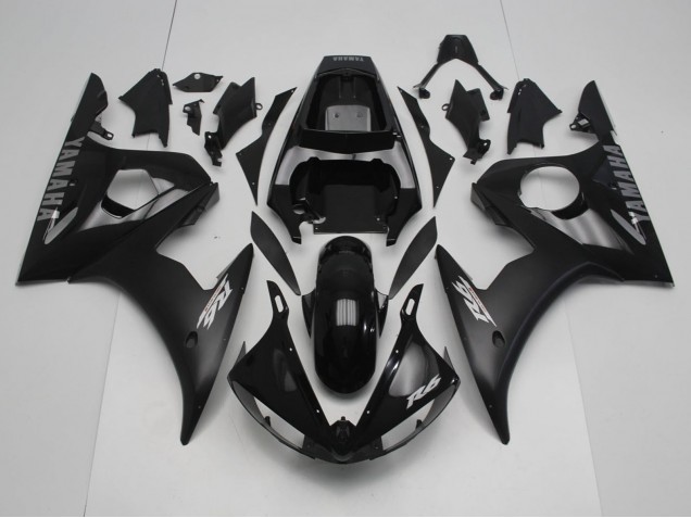2005 Yamaha YZF R6 Motorcycle Fairings - Glossy Black Matte Black Silver Canada