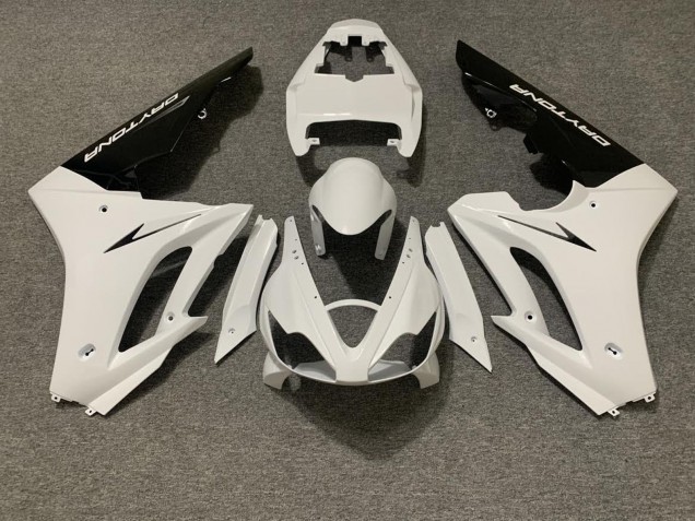2006-2008 Triumph Daytona 675 Triple Motorcycle Fairing - White Glossy Black Canada
