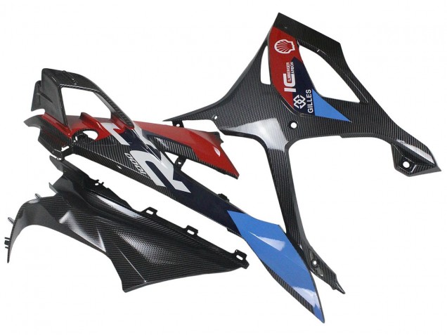 2023-2024 BMW S1000RR Motorcycle Fairings - Blue Red Carbon Fiber Canada
