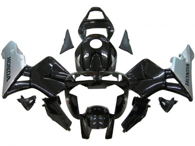 2003-2004 Honda CBR600RR Motorcycle Fairing - Silver Glossy Black Canada