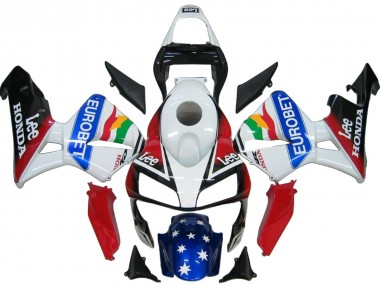 Purchase 2003-2004 Honda CBR600RR Bike Fairings - White Red Blue Glossy Black EuroBet Canada