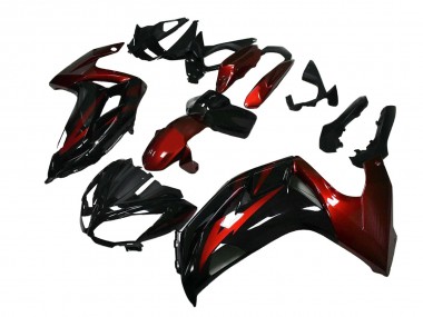 Purchase 2012-2016 Kawasaki EX650 Motorcycle Fairings - Red Glossy Black Canada