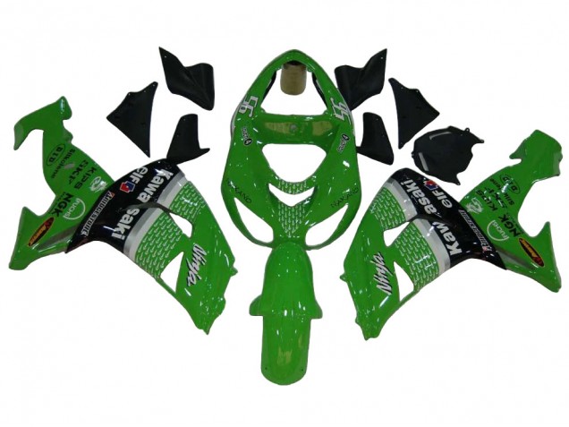 2006-2007 Kawasaki ZX10R Motorcycle Fairings - Green White Black Elf Canada