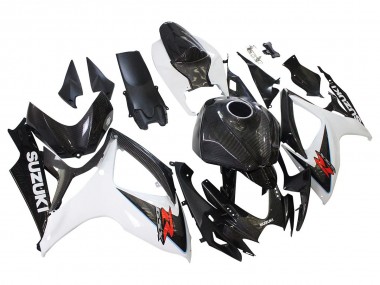 Purchase 2006-2007 Suzuki GSXR 600/750 Motorcycle Fairings - Black White Carbon Fiber Style Canada