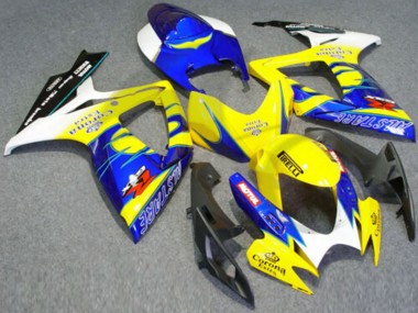 Purchase 2006-2007 Suzuki GSXR 600/750 Motorcycle Fairings - White Blue Yellow Corona Alstare Canada