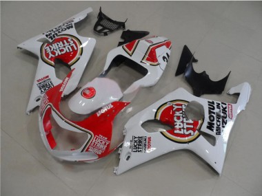 Purchase 2000-2002 Suzuki GSXR 1000 Motorcycle Fairings - White Red Lucky Strike Canada