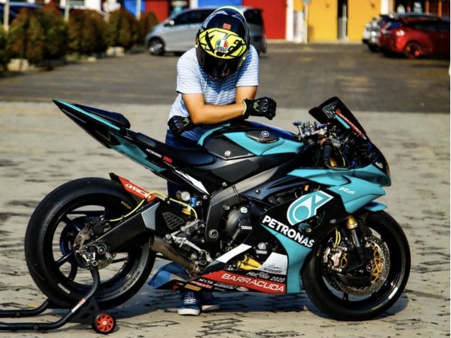 2008-2016 Yamaha YZF R6 Motorcycle Fairings - Light Green White Black Petronas Canada