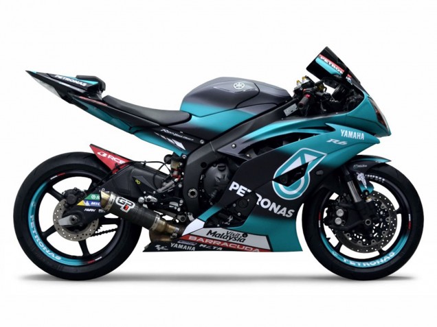 2008-2016 Yamaha YZF R6 Motorcycle Fairings - Light Green White Black Petronas Canada