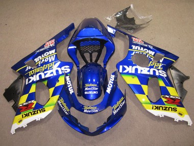 Purchase 2000-2002 Suzuki GSXR 1000 Motorcycle Fairings - Blue Yellow White Telefonica MoviStar Canada