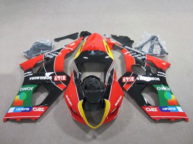 Purchase 2003-2004 Suzuki GSXR 1000 Motorcycle Fairings - Red Yellow Green Black Canada
