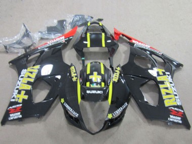 Purchase 2003-2004 Suzuki GSXR 1000 Motorcycle Fairings - Glossy Black Red Yellow Rizla Canada