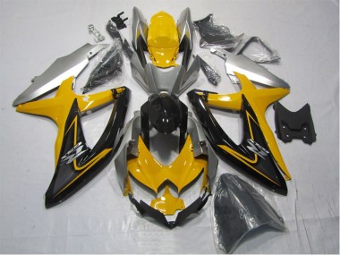 Purchase 2007-2008 Suzuki GSXR 1000 Motorcycle Fairing Kits - Yellow Silver Black Canada