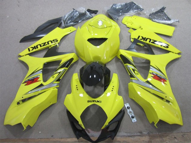 2007-2008 Suzuki GSXR 1000 Motorcycle Fairing - Yellow Silver Black Canada