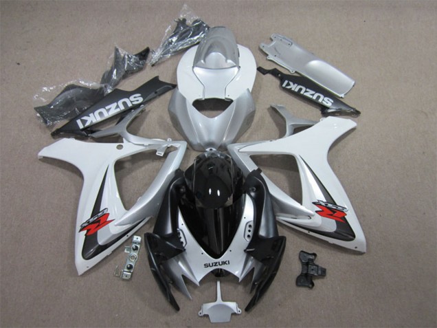 2006-2007 Suzuki GSXR 600 Motorcycle Fairings - White Silver Glossy Black Red Canada