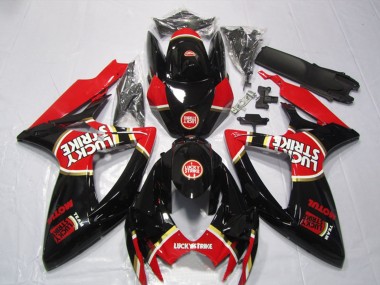 Purchase 2006-2007 Suzuki GSXR 600 Motorcycle Fairings - Glossy Black Red White Lucky Strike Motul Canada