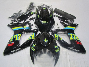 Purchase 2006-2007 Suzuki GSXR 600 Motorcycle Fairings - Glossy Black Yellow Rizla Red Canada