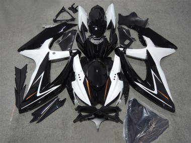 Purchase 2008-2010 Suzuki GSXR 600 Motorcycle Fairings - White Glossy Black Canada