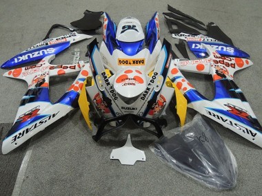 Purchase 2008-2010 Suzuki GSXR 600 Motorcycle Fairings - White Blue Orange Alstare Dark Dog Canada