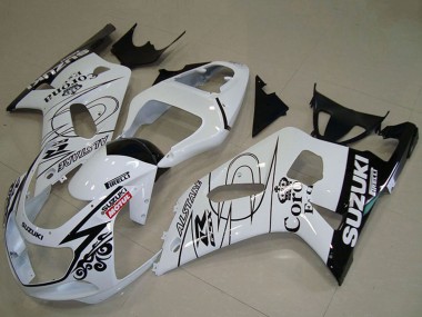 Purchase 2001-2003 Suzuki GSXR 750 Motorcycle Fairings - White Black Alstare Corona Extra Motul Canada