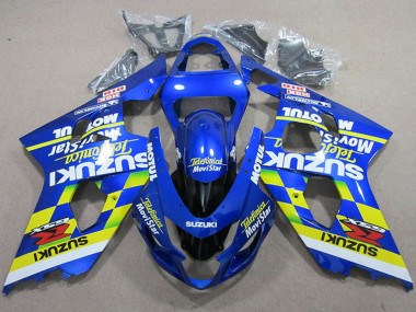 Purchase 2004-2005 Suzuki GSXR 750 Motorcycle Fairings - Blue Neon Yellow Telefumica MoviStar Motul Canada