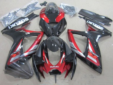 Purchase 2006-2007 Suzuki GSXR 750 Motorcycle Fairings - Red Glossy Black Canada