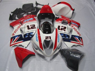 Purchase 1996-2007 Suzuki GSXR 1300 Hayabusa Motorcycle Fairings - White Red Blue Xerox 21 Canada