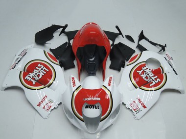 Purchase 1996-2007 Suzuki GSXR 1300 Hayabusa Motorcycle Fairings - White Red Lucky Strike Motul Canada