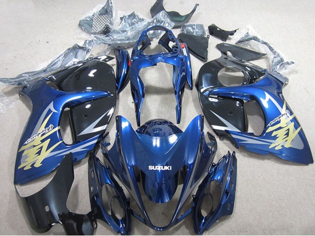 2008-2020 Suzuki GSXR 1300 Hayabusa Motorcycle Fairings - Blue White Gold Decal Canada