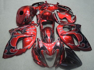 Purchase 2008-2020 Suzuki GSXR 1300 Hayabusa Motorcycle Fairings - Red Black Flame Canada