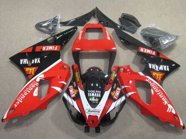 1998-1999 Yamaha YZF R1 Motorcycle Fairings - Red White Black Santander Canada