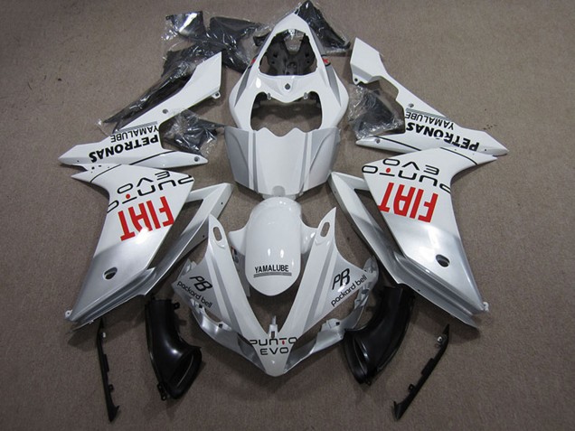 2007-2008 Yamaha YZF R1 Motorcycle Fairings - Silver White Red Fiat Canada