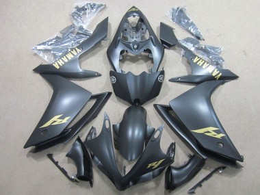 Purchase 2007-2008 Yamaha YZF R1 Motorcycle Fairings - Matte Black Gold Decal Canada
