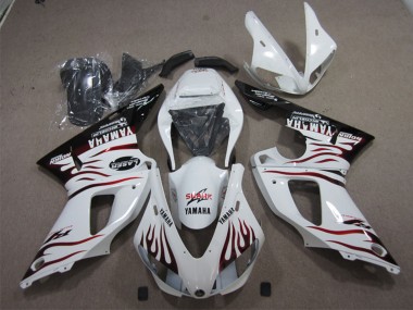 Purchase 2009-2011 Yamaha YZF R1 Motorcycle Fairings - White Red Black Flame Canada