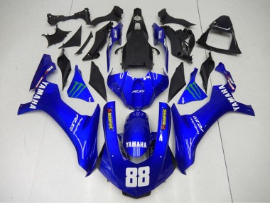 Purchase 2015-2019 Yamaha YZF R1 Motorcycle Fairings - Blue Green Monster Akropovic Canada