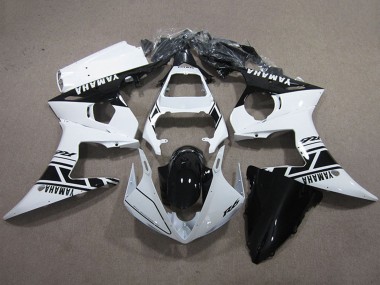 Purchase 2003-2004 Yamaha YZF R6 Motorcycle Fairings Kits - White Glossy Black Canada