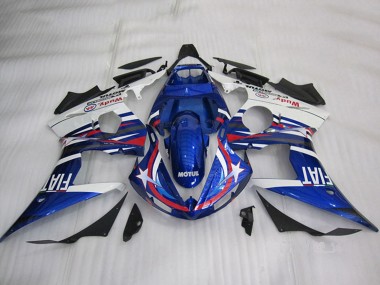 Purchase 2003-2004 Yamaha YZF R6 Motorcycle Fairings - White Blue Red Motul Fiat Canada