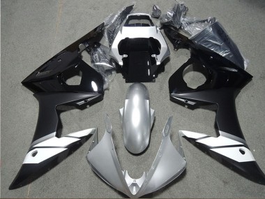 Purchase 2003-2004 Yamaha YZF R6 Motorcycle Fairings - White Silver Glossy Black Matte Black Canada