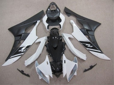 Purchase 2006-2007 Yamaha YZF R6 Motorcycle Fairings - White Glossy Black Matte Black Canada