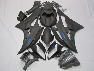 Purchase 2006-2007 Yamaha YZF R6 Motorcycle Fairings - Matte Black Blue Decals Canada