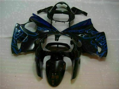 Purchase 2000-2002 Black with Blue Flame Kawasaki ZX6R Motorbike Fairings Canada