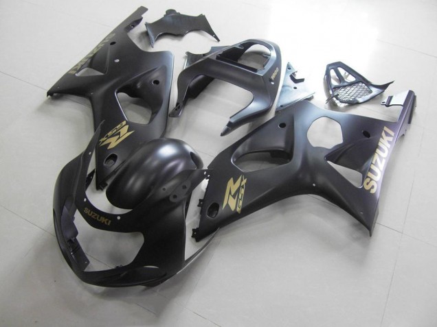 Purchase 2000-2002 All Matte Black with Gold Sticker Suzuki GSXR 1000 Motorcycle Bodywork Canada Purchase 2000-2002 All Matte Black with Gold Sticker Suzuki GSXR 1000 Motorcycle Bodywork Canada