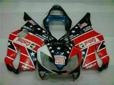 Purchase 2001-2003 Red White Blue Castrol Cycle World Honda CBR600 F4i Motorcycle Fairings Kits Canada