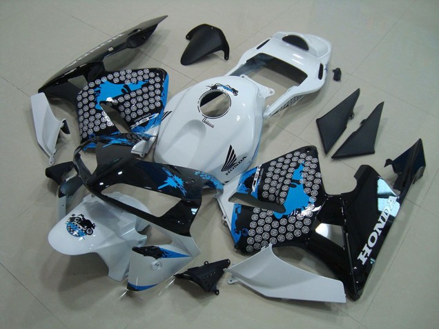 Purchase 2003-2004 White Black Blue Honda CBR600RR Moto Fairings Canada Purchase 2003-2004 White Black Blue Honda CBR600RR Moto Fairings Canada