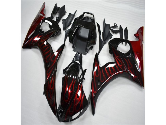 Purchase 2003-2005 Black Red Flame Yamaha YZF R6 Motorcycle Fairing Canada Purchase 2003-2005 Black Red Flame Yamaha YZF R6 Motorcycle Fairing Canada