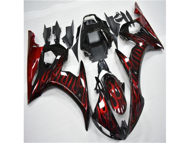 Purchase 2003-2005 Black Red Flame Yamaha YZF R6 Motorcycle Fairing Canada Purchase 2003-2005 Black Red Flame Yamaha YZF R6 Motorcycle Fairing Canada