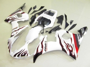 Purchase 2003-2005 White and Flame Yamaha YZF R6 Bike Fairing Canada