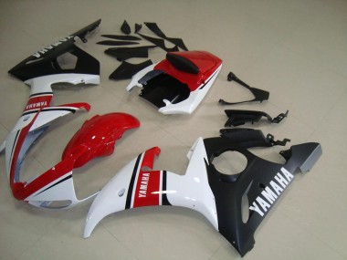 Purchase 2003-2005 Red White Matte Black Yamaha YZF R6 Moto Fairings Canada