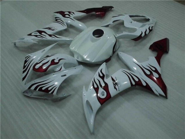 Purchase 2004-2006 White Red Flame Yamaha YZF R1 Motorcyle Fairings Canada