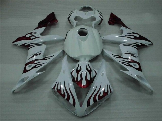 Purchase 2004-2006 White Red Flame Yamaha YZF R1 Motorcyle Fairings Canada