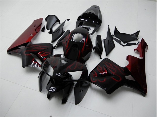 Purchase 2005-2006 Red Flame Black Honda CBR600RR Bike Fairings Canada Purchase 2005-2006 Red Flame Black Honda CBR600RR Bike Fairings Canada